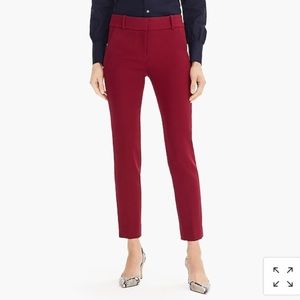 NWOT J.Crew Cameron pant in burgundy